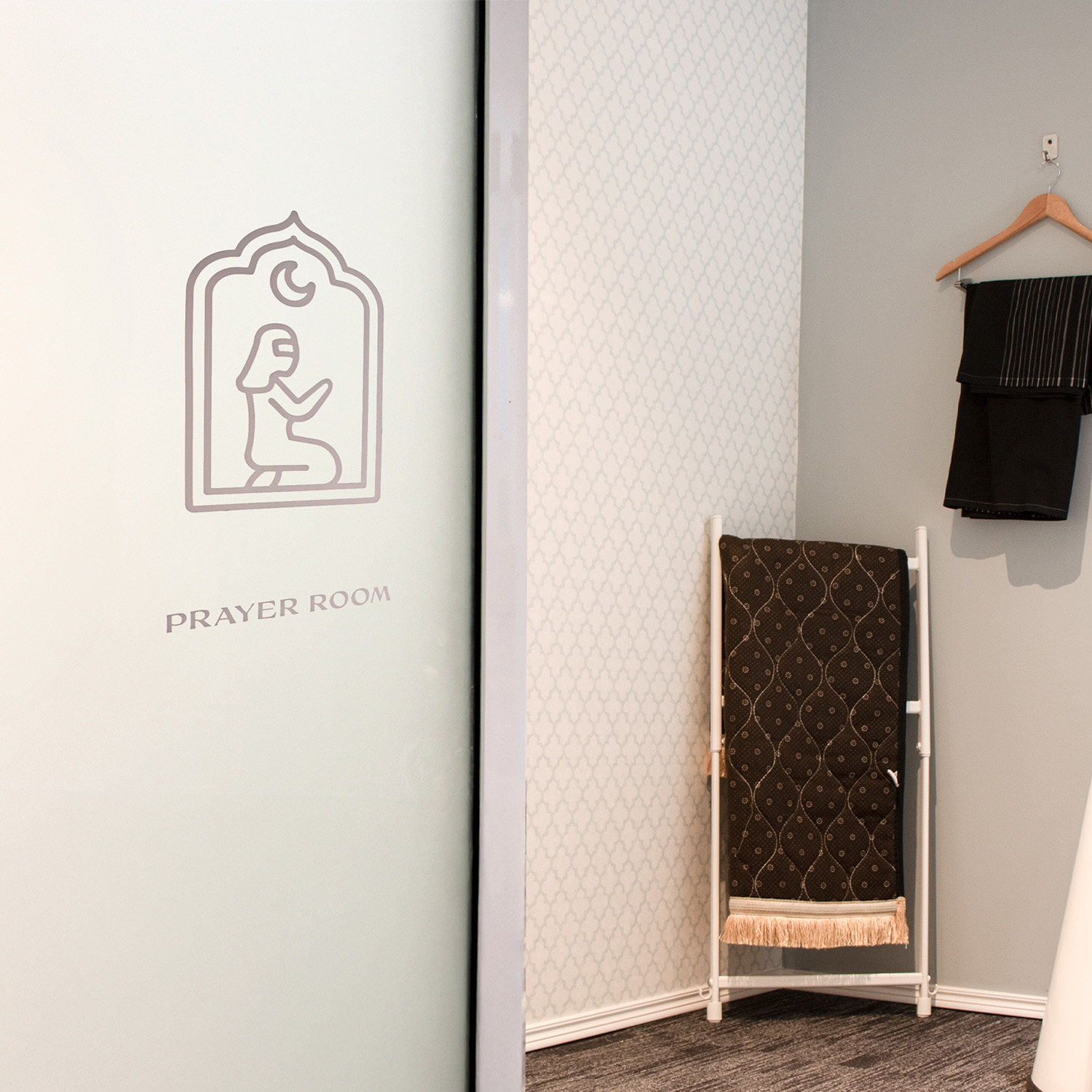 Separate male and female prayer room at Red Crocodile Hotel for Muslim guests